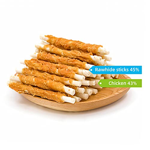 chicken wrapped rawhide sticks