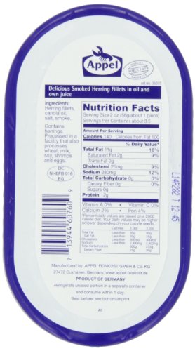 Appel Kipper Fillets (Appel Smoked Herring Fillets), 6.7-Ounce Tin (Pack of 6) - Thumbnail 3