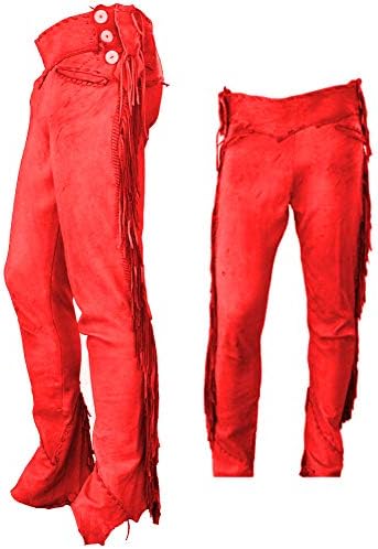 Prime Quality Gothic Men's Gothic Red Trouser Red Threads Black
