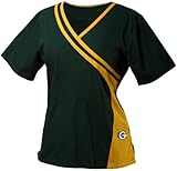 Green Bay Packers Women's Two Tone Scrub Top