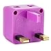 USA to UK Plug Adapter by Yubi Power 2 in 1 Universal Travel Adapter with 2 Universal Outlets - Purple 2 Pack - Type G for United Kingdom, England, Hong Kong, Ireland, Scotland, and More