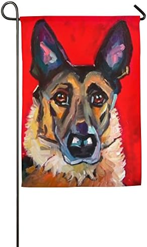 Fluttering German Shepherd Dog Winter Home Yard House Garden Flags 12 X 18 All-Weather Polyester Decorative