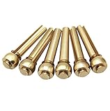 Metal Acoustic Guitar Bridge Pins 6pcs Brass Guitar Strings Fixed Cone String Pins String Nails by Blisstime