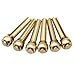 Metal Acoustic Guitar Bridge Pins 6pcs Brass Guitar Strings Fixed Cone String Pins String Nails by Blisstime