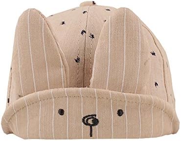 Growing Wild Toddler Baby Cute Bunny Ear Striped Baseball Cap 100% Cotton 1-3T