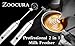 Zoocura【USB 3 SPEEDS MILK FROTHER】Rechargeable Electric Milk Frother with 2 Whisks, Handheld Foam Maker For Coffee, Latte, Cappuccino, Hot Chocolate, Durable Drink Mixer