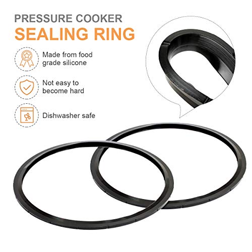 AIEVE 2 Pack Pressure Cooker Sealing Ring Silicone Gasket with