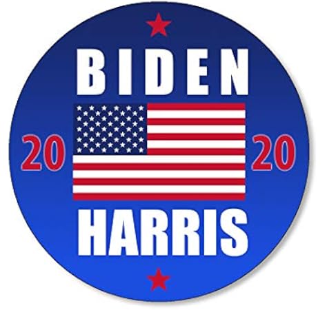 Amazon Com American Vinyl Round Biden Harris 2020 Sticker Vote 20 Elect Democrat Joe Kamala Automotive