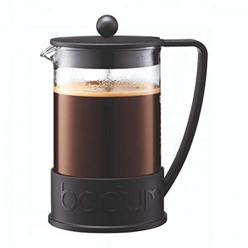 Bodum BRAZIL 3 Cup 0.35L Plastic French Press Coffee Maker, Black, 10948-01SA-10