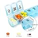 7 Day Pill Cases, Weekly Pill Box with Large Compartment, Pill Organizer Hold Vitamins, Cod Liver Oil, Supplements and Medication (Blue)
