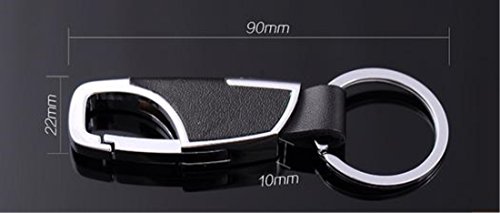 image for Vonzevo 2-Pack Stainless Steel Key Chain with Leather Heavy Duty Home 