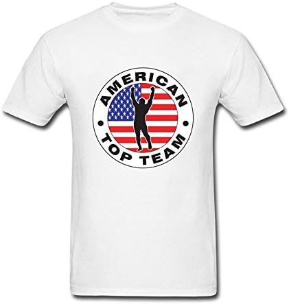 American Top Team Logo Mens Short Sleeve Crewneck White T-Shirts M