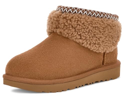 UGG unisex-child K Classic Ultra Mini Maxi Curly