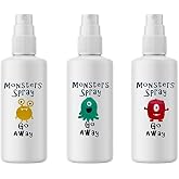 Set of (3) Monster spray Go Away Decal, Monster Spray Stay Away Label