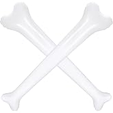 2 Pcs Halloween Inflatable Bones, Giant Caveman Bones | Halloween Decorations White Plastic Fake Bones Prop Cosplay Halloween Costume Accessories Decorations