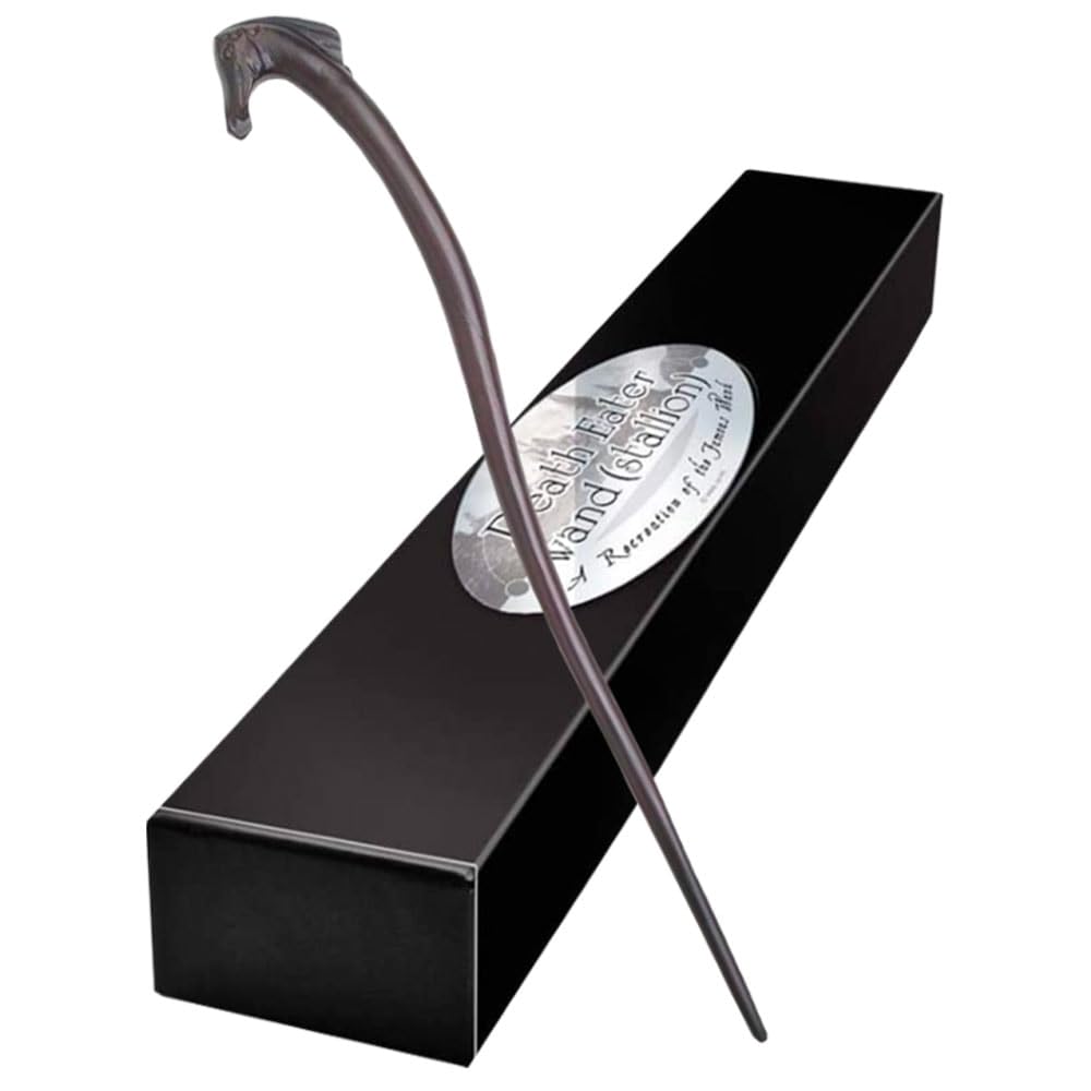 The Noble Collection - Death Eater Stallion Character Wand - 13in (33cm) Wizarding World Wand With Name Tag - Harry Potter Film Set Movie Props Wands