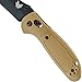 Benchmade - Mini Griptilian 557 Knife, Tanto Blade, Plain Edge, Coated Finish, Sand Handle
