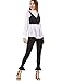 SweatyRocks Women's Casual High Waist Leggings Ruffle Hem Stretchy Work Pants Black L