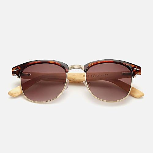 Cloudings(TM)2016 Semi-rimless Wood Sunglasses Men Wooden Bamboo Temple Mirrored Sun Glasses Sport Goggles Shades UV400 Sunglass