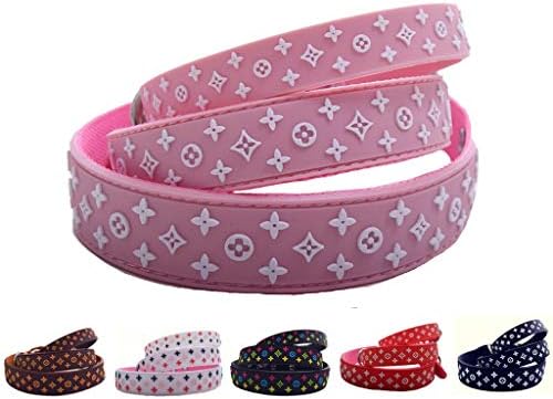 Designer Dog Collar for XSmall, Small, Medium and Large Breeds, in Black, Brown, Pink, Blue, Red and Monochrome