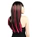 Neitsi® 10pcs 18inch Colored Highlight Synthetic Clip on in Hair Extensions #F09 Rose