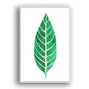 Framed Canvas Wall Art for Living Room, Bedroom Leaves Canvas Prints for Modern Home Decoration Ready to Hang - 16"x24" inches