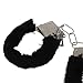 a-YUEYUE Stylish Charm Fluffy Hand Cuffs, Soft Handcuffs with Lock Keys for Couples - Black