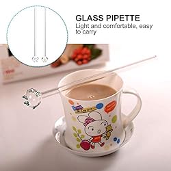 YARNOW 2Pcs Glass Straws Drinking Straws Pig Head