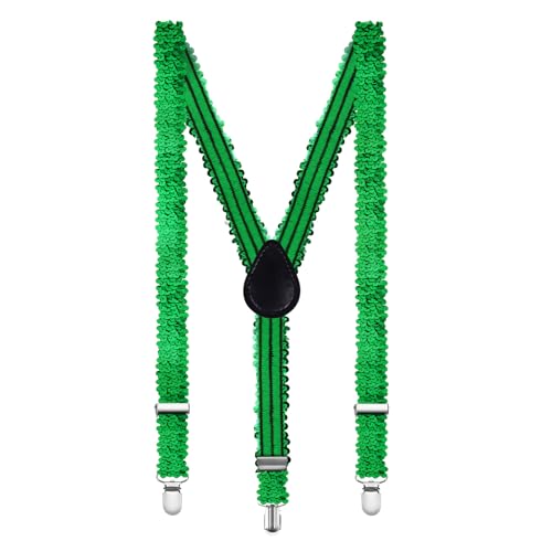 Green Sequin Suspenders