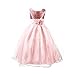 Acecharming Girls Flower Party Wedding Gown Bridesmaid Tulle Ruffle Dress