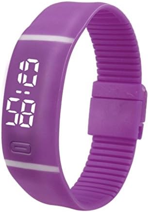 Clearance Bestoppen Watches,Mens Womens Rubber LED Watch Date Sports Bracelet Digital Wrist Watch Wrist Watch Casual Analog Female Bracelet Wrist Watch (Purple)