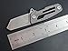 Eafengrow EF61 Small Pocket Knife EDC Hollow Keychain Folding Knife D2 Blade Titanium Handle Mini Tactical Knife with Frame Lock (EF61-gray)