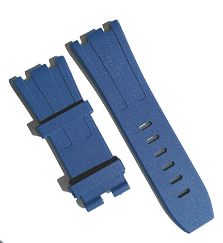 28mm navy blue rubber watch band strap oem style fit ap audemars …