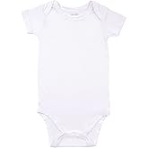 GUISBY Baby Short Sleeve Bodysuits, Rayon Summer Newborn Infant Boys Girls 0-24 Months