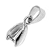 Mandala Crafts Silver Tone Pinch Bails for Jewelry Making Necklace Earrings Bulk Bails - 50 7X20mm Snap on Pendant Clasps Pinch Clips Pendant Bails Connectors Dangles
