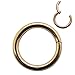 NewkeepsR 16G 8mm Rose Gold Anodised PVD 316L Surgical Steel Septum Hinged Clicker Segment Nose Helix Daith Cartilage Rings