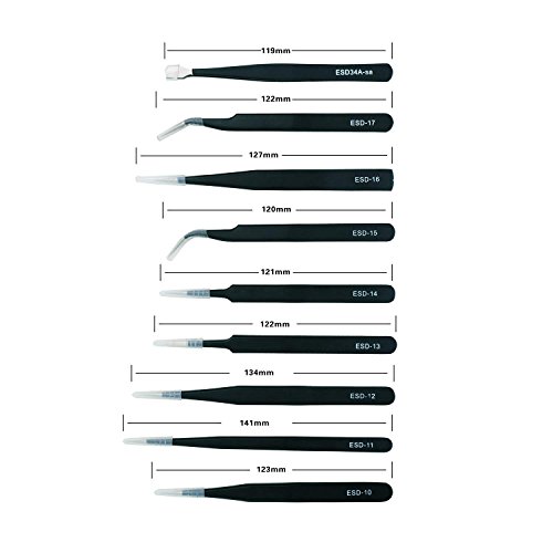 Pancellent Head Magnifier Glasses with Precision Tweezers Set (9 Pcs), Headband Magnifying with 2 LED Light - Thumbnail 3