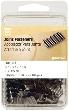 Hillman Corrugated Joint Fastener 3/8 " No. 5 Steel Card Of 100