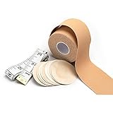 Breast Tape, Invisible Breast Lift Tape Medical Grade Strapless Backless Bra Tape For All Cups, Breast Super Lifted Star's Trick(16.4Ft)