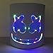 LED Light up DJ Mask Halloween Full Head Masks Music Festival Helmets Carnaval Props Costume Masks... (Chromatic Colour)