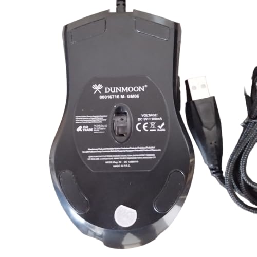 GADIRIA DunMoon Wired Gaming Mouse - 1,200 to 7,200 dpi, Optical Gaming Mouse, Ergonomic, LED with 7 Programmable Buttons, RGB Lighting for PC, Laptop, Computer - Gaming Mouse.