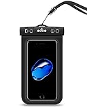 odbo Universal Waterproof Case Dry Bag Pouch for Smartphones, iphone 6, 6s, 6 Plus, 7, Samsung, HTC, Nokia, Motorola, Sony for Phones up to 6.0” Screen (Black)