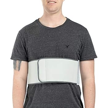 Broken Rib Belt, Elastic Body Rib Protector Support Brace Chest Wrap Belt for Cracked, Fractured or Dislocated Ribs Protection, Compression and Support (Male - Fits 36