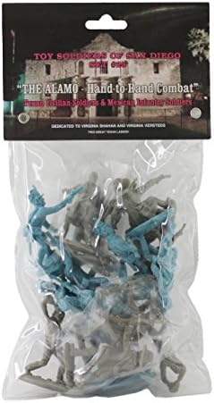 TSSD ALAMO Texan & Mexican: 16 GRAY & BLUE 1:32 Plastic Figures by Toy Soldiers of San Diego