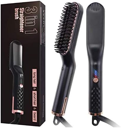 Beard Straightener Comb,Beard Hair Straightening Brush Electric Hot Comb 3 in 1 Multifunctional Hair Straightening Comb Beard Straightener Comb Great Hair Styling for Men