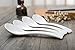 Porlien White Bone China 6.75-inch Chinese Soup Spoons Set of 4