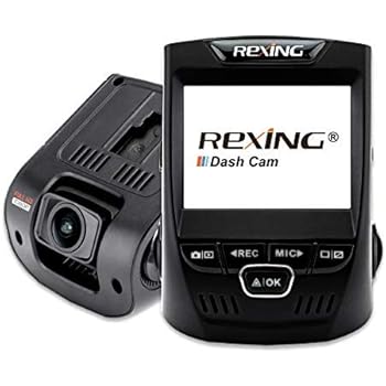Rexing V1 Car Dash Cam 2.4" LCD FHD 1080p 170° Wide Angle Dashboard Camera Recorder with G-Sensor, WDR, Loop Recording