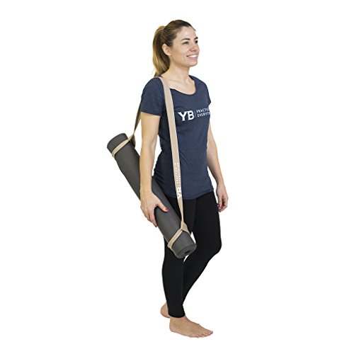 YOGABODY Naturals Super Yoga Strap & Mat Carrier, 2-in-1 100% Natural & Durable Cotton, Use To Carry Your Mat & To Practice Yoga