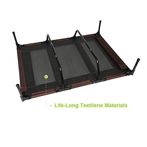 Niubya 48 Inches XLarge Elevated Dog Cot with Canopy, Durable 1680D