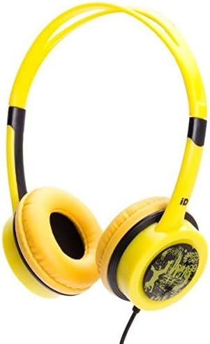 Full-Sized Wired Over-Ear Headphones - Lightweight & Compact Overhead Band Headphones for iPhone/iPad/iPod/Tablet/Android Built-in Mic w/Durable Aluminium Brackets Yellow - FREE30
